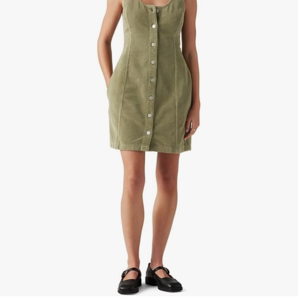 Levi's Green corduroy Scoop Neck Mini